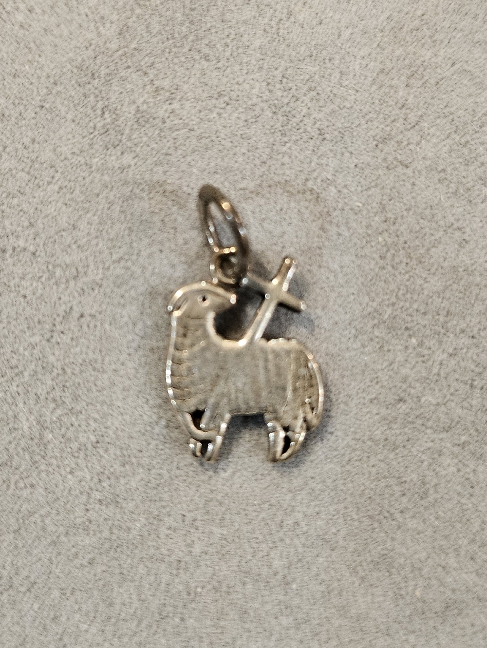 Retired James Avery Lamb Of God Cross Sterling Silver Pendant or Charm